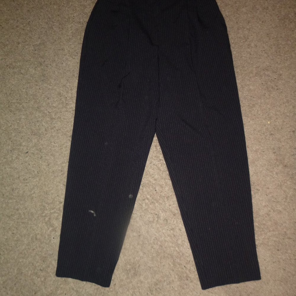Women's Wide Leg Pinstriped Dress Casual Pants